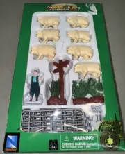 New In Box Country Life Farm Playset- Sheep Farmer + Sheep By NewRay