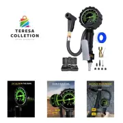 Bike Tire Inflator with Pressure Gauge, New Upgrade Presta Valve Adapter for ...