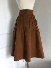 NWT ROCHAS FLEECE WOOL ANGORA HIGH WAIST A LINE SKIRT SIZE IT 38 US 0 €1510