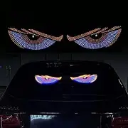Car Eyes LED Light USB Demon Eye Decorative Light, Devil Eyes Light for Cars Windshield, Flexible Dynamic LED Cars Devil's Eyes, Suitable for various types of cars (Blue)