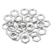 30pcs M10x1.0 Steel Hex Nuts Hardware Nuts Screw Bolt Fasteners 2.5mm High