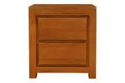 CT Amsterdam Solid Timber 2 Drawer Bedside Table