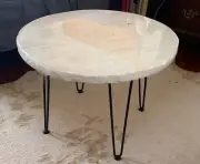 Sun Burst Pattern Round Shape Coffee Table Top Handmade Furniture Garden Decor
