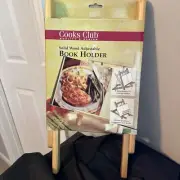 Cooks Club Solid Wood Adjustable Book Holder Cooking Recipes