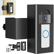 Anti-Theft Doorbell Mount for Ring/Blink/Google Nest (2021+), No-Drill Quick-Release Bracket, Apartment-Friendly Adjustable Holder, IP54 Weatherproof