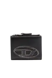 [Diesel] Diesel - Small leather wallet with logo plaque - Small Wallets - Woman - Black UNI Black