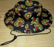 MENS ED HARDY TIGER BLACK BOONIE BUCKET HAT ONE SIZE
