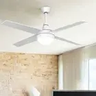 Krear 52" Ceiling Fan LED Light DC Motor Remote Control Timer White