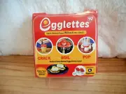 AS SEEN ON TV EGGLETTES 4 PACK MAKES HARD BOILED EGGS WITHOUT THE SHELL NEW