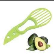 2pc Avocado Cutter Slicer Kitchen Tool Fruit Peeler Separator Green Corer Knife