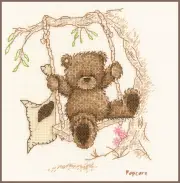 Vervaco POPCORN BEAR SWING Counted Cross Stitch Kit PN-0011188