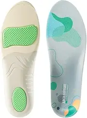 [Generic] Arch Support Orthotic Insoles, Pu Cushioning Inserts, Shock Absorption Velvet Surfaces Deep Heel Cup Inner Sole for Plantar Fasciitis, Flat Feet, Feet Heel Pain Relief (Style 1, M)