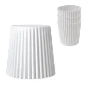 Set of 4 Cupcake Bar Stools Stackable Foot Stool White