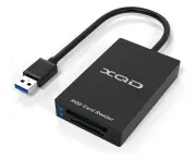 XQD Card Reader, USB 3.0 XQD/SD Card Reader Dual Slot Memory Card Reader 5Gpbs Support Sony G/M Series, Lexar 2933x/1400x USB Mark XQD Card,SD Card