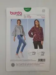 Burda Sewing Pattern 6477 Women's Blouse Pattern Size US 8-18 EUR 34-44 NEW