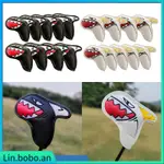 9 PIECES UNIVERSAL PU GOLF IRON HEADCOVER, SHARK CLUB HEAD C