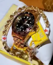 Invicta - Gold Pro Diver - 40mm SET w/ Invicta Elements Bracelet - mens watch