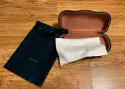 GUCCI Sunglasses Hard Green Velvet Case With Dustbag And Glass Wipe