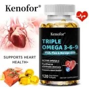 Triple Omega3,6,9 Capsules - Supports Heart,Brain,Joint And Eye Health