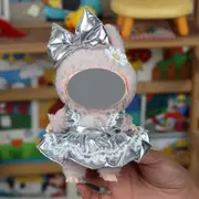 Labubu Baby Clothes 17cm Labubu Cloth Clothes Heartbeat Macaron Vinyl Face Doll Baby Clothes Replacement——style:Tech beauty girl (headwear+dress)
