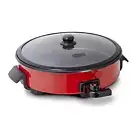 Dash Family Size Electric Skillet 14 Inch Nonstick Surface Recipe Book for Pizza