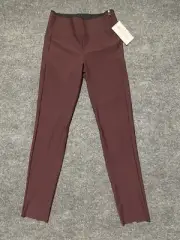 ATHLETA Womens Interstellar Tights Yoga Sz 4 Nylon Spandex Maroon Red NWT NEW