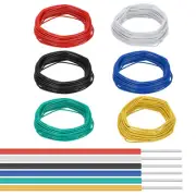 20AWG Solid Electric Wire, 6 Pcs 26Ft Hook Up Tinned Copper Wire, 6 Color