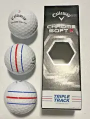 NEW! Callaway Chrome Soft X Triple Track Golf Balls - Sleeve (3 balls) 4 piece