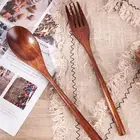 Cutlery Set Reusable Safe Wooden Dinner Utensil Set Ergonomics Handle