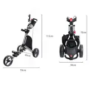 Golf Club Buggy Trolley Cart Compact Foldable 3 Wheel AU Stock Good Quality ✨