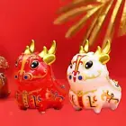 Porcelain Piggy Bank with Chinese Year Dragon Figurines, Cookie Jar, Piggy Bank