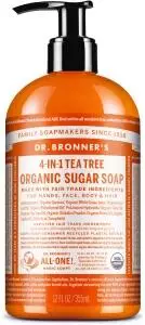 DR. BRONNER'S Organic Sugar Soap 4-in-1 Tea Tree (Pump) 355ml