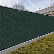 SUNNY GUARD Privacy Screen Fence 6' x 50' Dark Green Heavy Duty Dustproof Denoise Fencing Mesh Fabric Shade Net Cover for Outdoor Wall Garden Yard Pool Deck(We Make Custom Size)