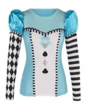 Alice in Wonderland Long Sleeve Top - Size L / XL -NEW!!