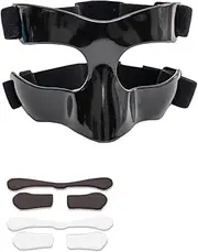 Sports Face Guard, Nose Guard for Broken Nose, Basketball Football Softball Training Face Protect Shield, Easy Install Black Open