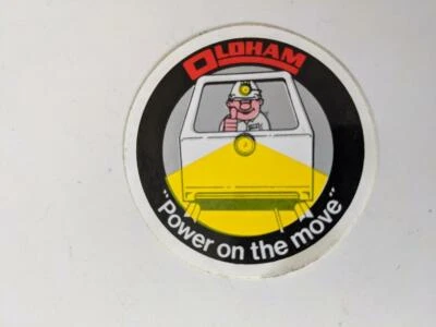 Retro Mining Sticker - Oldham - Power on the Move
