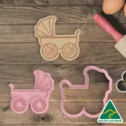 Baby Stroller Cookie Cutter and Embosser Stamp