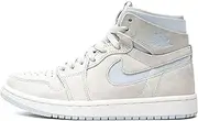 [Nike] Jordan 1 High Zoom Air CMFT Grey Fog Women CT0979-004, Grey Fog/Celestine Blue-white, 8 US