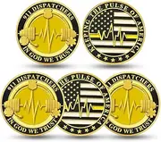RYUKENLM 5 Pack of 911 Dispatchers Challenge Coin EMS Police Medical Dispatcher Hero Tribute Coins First Responder Appreciation Gift for Police EMT Emergency Services