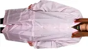 Unisex (Electrical equipment) Stripes Print Clean Room Anti Static Overalls Coat (31ry404qf587) Pink XL