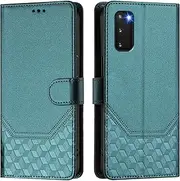 Compatible with Samsung Galaxy S20 5G Wallet Cover,Compatible with Samsung Galaxy S20 4G Card Holder Flip Stand PU Leather Phone Case Green