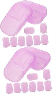 Alipis Sets Travel Essential Soap Sheets for Travel Portable Safe for Skin Versatile for Hands Body Clothes Lightweight Pack Boxes