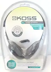 Koss KPH/6 Portable Stereophone Ultra Light Headphones Inline Volume Control New