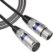 Microphone Cable 6ft Length,3 Pins XLR Male to Female Mic Cable Balanced Shielded XLR Microphone Cable for PA Systems, Studio Recording,Live Sound,Mic Mixer,Personal Podcast