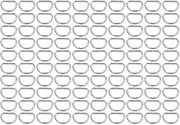 100 Pieces Metal Rings, Strong D Rings, Metal Buckle for Canvas Bags Webbing Leather Straps Wallets Crafts Pet Collar Backpack Hardware Assorted
