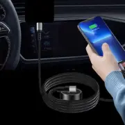 Nylon Braided 66W Quick Charging Splitter Cable For Car Laptop Type C USB Port