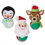 Holiday Tennis Ball Dog Toys Santa Penguin Reindeer or all 3 Toys Toss Fetch Fun