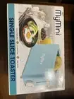 Unopened Light Blue My Mini Single Slice Toaster Nostalgia Mymini