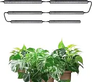Barrina T5 1FT Full Spectrum Grow Light, 5000K White Plant Light Bulb, 30W(6 x 5W), Magnetic Black Cover LED Grow Light Strip with Switch, Linkable, Plug and Play, 6 Packs