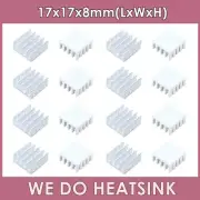 17x17x8mm With or Without Tape Silver Slotted Heatsink Radiator CPU GPU Cooler